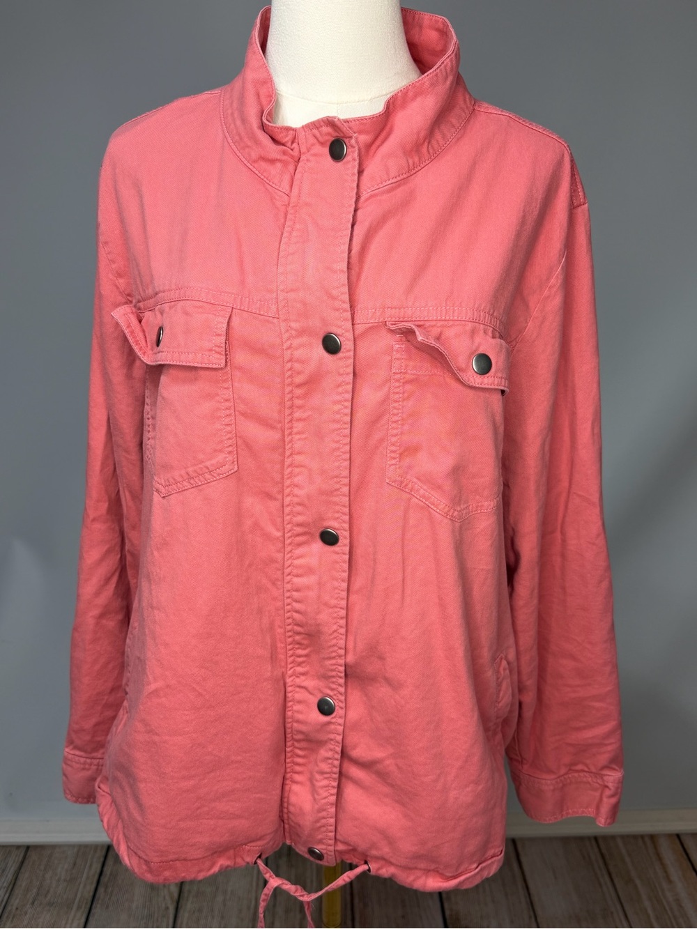 CJ Banks Coral Utility Jacket with Snap Pockets - Picture 3 of 8